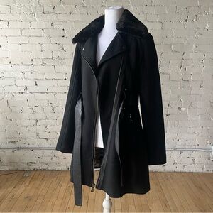 Guess Black Belted Trench Coat